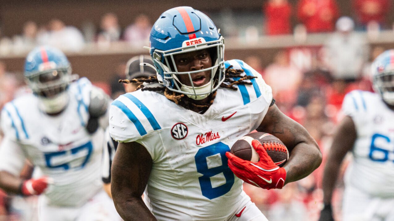 Ole Miss Rebels tight end Dae'Quan Wright during a game against the Arkansas Razorbacks in Fayetteville, Ark.